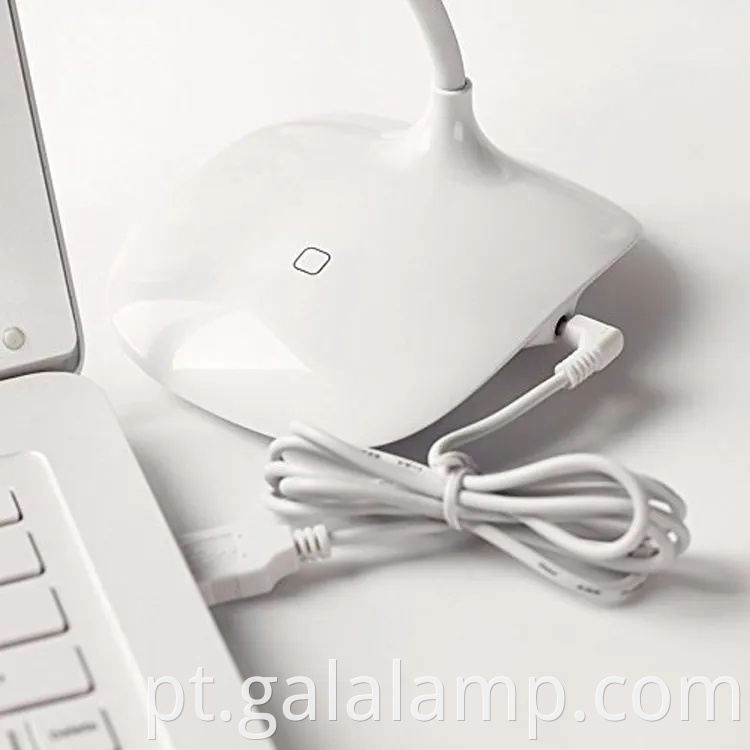 Lâmpada de mesa de controle de controle de toque ajustável com proteção ocular